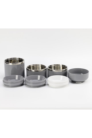Worthbuy Yemek Termosu 3 Katman Sefer Tası 1.65 Lt Gri