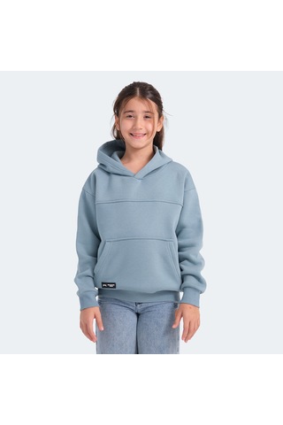 Slazenger LENE Çocuk Kapüşonlu Cepli Mavi Sweatshirt