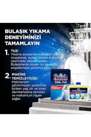 Finish Bulaşık Makinesi Parlatıcı Limon 800ml + Makine Temizleyici Sıvı 2 X 250 ml