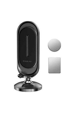 Kuulaa Universal Mıknatıslı Standlı Cep Telefon Araç Tutucu Aluminum- 5775 Siyah