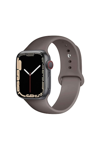 Apple Uyumlu Watch 2/3/4/5/6/7/8/Se/ Ultra 42/44/45/49 MM Yumuşak Silikon Large Kordon - Beyaz