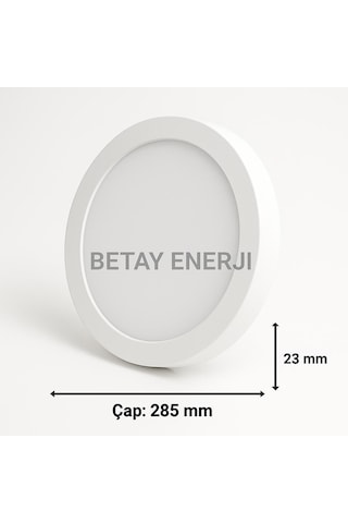 Venso 24 W Yuvarlak Sıva Üstü Led Panel Beyaz Kasa 3000k