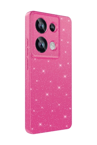 Nourthkiingdom Redmi Note 13 Pro 4g Kılıf Kamera Korumalı Simli Lüks Nrtk Koton Kapak - Siyah Siyah