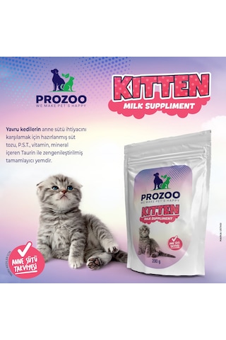 Prozoo Yavru Kedi Süt Tozu Anne Sütü Takviyesi 200 G