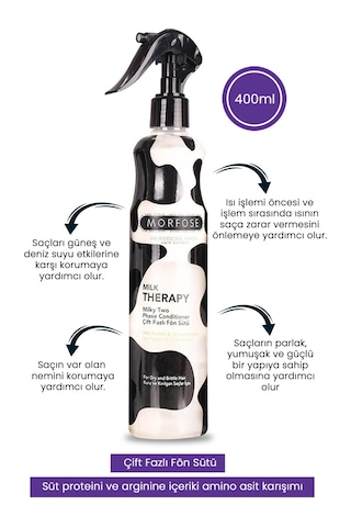 Morfose Milk Therapy Çift Fazlı Fön Sütü 400 Ml 2 Adet + Head&shoulders Dermaxpro Yatıştırıcı Şampuan 300 Ml