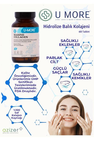 U-More Hidrolize Balık Kolajen Takviyesi 60 Tablet