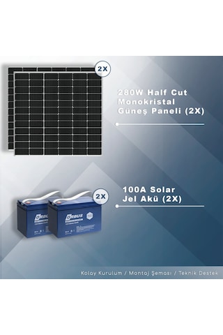 Matech 2 Kw Maxı Solar Paket Sistem 2000w/gün