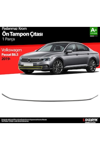 S-Dizayn  Volkswagen Passat B8.5 Krom Ön Tampon Çıtası 2019 ve Üzeri