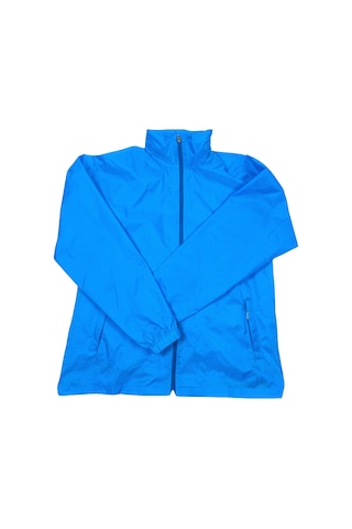 Fuba Saks Mavi Astarsız Yağmurluk Saks Mavi