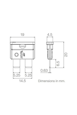 5 Adet 15 Amper Mavi Standart Bıçak Sigorta 15A MTA