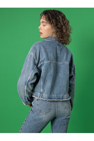 Comfort Fit Kadın Ceket mavi
