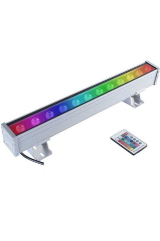 70 Cm Wallwasher Led Bina Dış Duvar Aydınlatma Renkli Rgb Işık Gri
