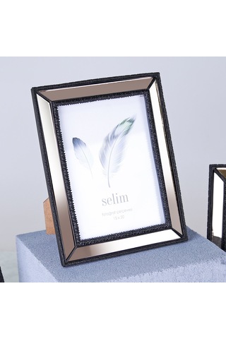 Selim 15 x 20 CM Elsira Aynalı Çerçeve Siyah