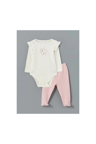 Lc Waikiki Lcw Baby Ekru Bisiklet Yaka Kız Bebek Hastane Çıkış Seti Ecru