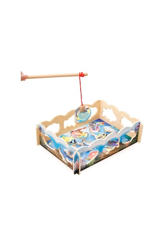 Ahşap Manyetik Balık Tutma Oyunu - Mıknatıslı Balık Tutma Oyunu