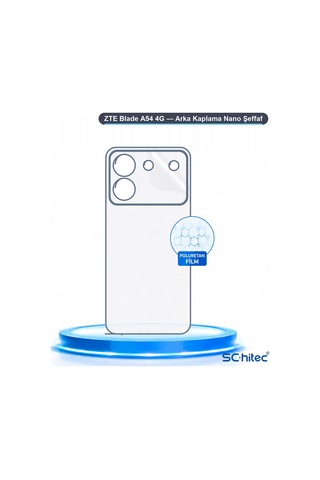 Schitec Zte Blade A54 4g Uyumlu Arka Yüzey Hidrojel Koruyucu Film 06689472