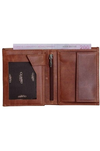 Guard Çok Bölmeli Dikey Antik Taba Deri Erkek Cüzdanı - Grd2403xw22538 Taba