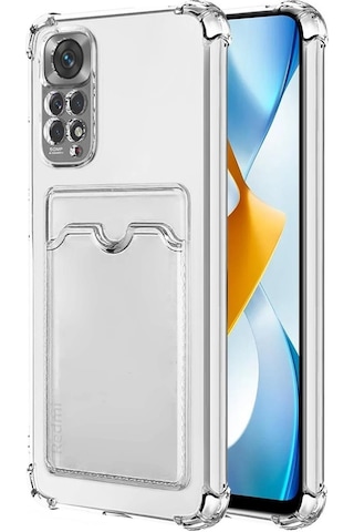 Kvy Xiaomi Redmi Note 12 Pro 4g Kamera Korumalı Kartlıklı Setra Şeffaf Silikon Kılıf