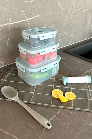 Seoul Taze Ürün Saklama Kabı 3'lü Set Çok Renkli