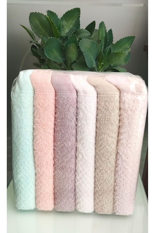 6'lı Set Çeyizlik Püsküllü Jakarlı Lüks Bukle Saçaklı Havlu Seti 30x50 Cm
