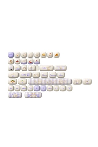 Akko Magic Lop Bunny Pbt 138 Adet Keycap Set