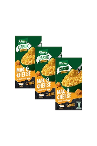 Knorr Çabuk Mac & Cheese Peynirli Makarna 212 Gr X 3 Adet