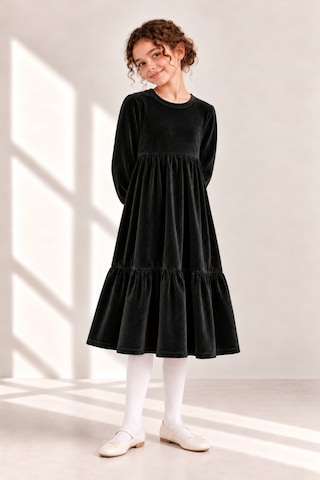 Angel&co. Girls Clothing Kadife Kız Çocuk Midi Elbise Siyah Siyah Angel&co. Girls Clothing Kadife Kız Çocuk Midi Elbise Siyah Siyah