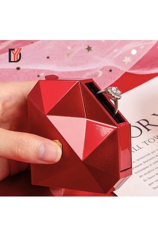 Kalp S Eklinde Otomatik Yu Zu K Kutusu Su Rpriz Evlilik Teklifi Ve Nis An Kutusu Beyaz