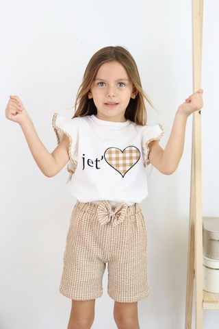 Miababy Jet Love Baskılı İkili Takım Sütlü Kahve