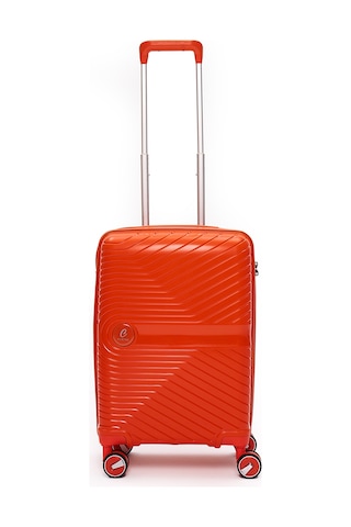 Elatae Exclusive Pro Polipropilen Kabin Boy Kırılmaz Valiz Turuncu 5239