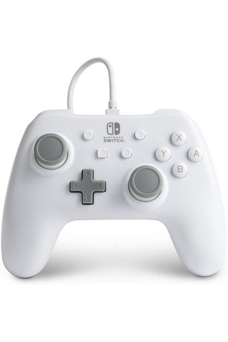 Nintendo Switch Oyun Kolu Kablolu Lisanslı Beyaz Powera