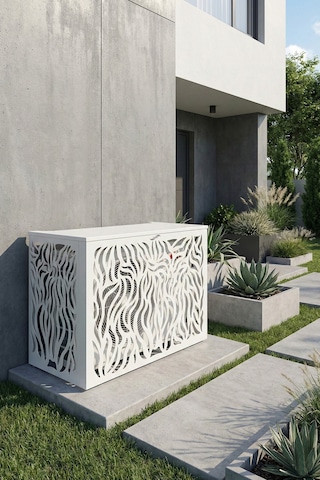 Klima Motoru/dış Ünite Gizleme/koruma Kafesi Xl 120x62x150 H Cormoran Beyaz