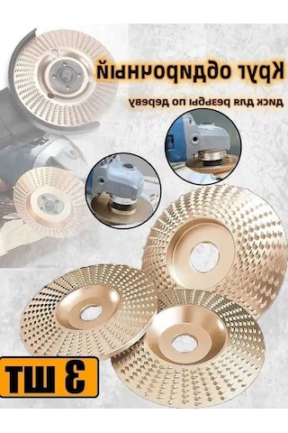 Pazly 3'lü Ahşap Zımpara Disk Seti - 100mm Açılı Taşlama Makinesi Uyumlu Zımpara Seti