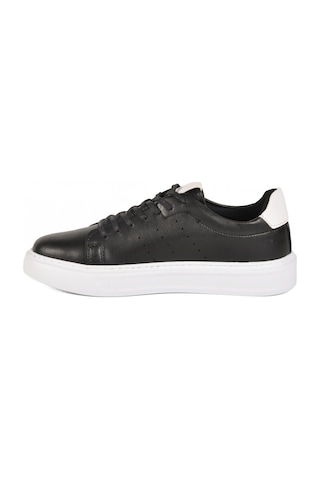 Siyah Beyaz Bağcıklı Hafif Erkek Sneaker 136 M Siyah-beyaz