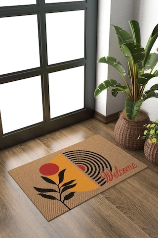 Decovetro Kapı Önü Halı Paspas Welcome Sarı Desenli 40 X 60 Cm Genel