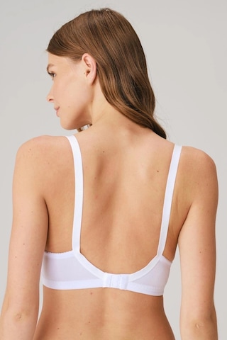 Balenli Desteksiz Dolgusuz Toparlayıcı Günlük Klasik Dantelli Küçültücü Sütyen Beyaz