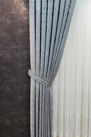 Everest Fon Perde Açık Gri Renk Gri