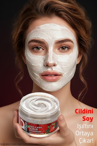 Ostwint Çilek Özlü Yüz ve Vücut Peeling 300 ML