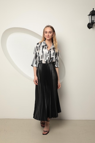 Chıcnhappy Örme Kumaş Kadın Piliseli Etek Siyah 24op80010158 Siyah