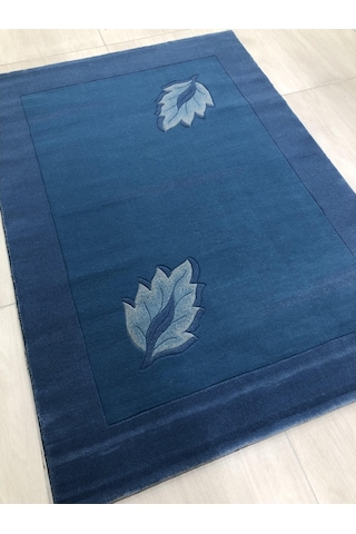 Saray Halı Terra 9021 Blue 120X170 Düz Renk Mavi Halı !