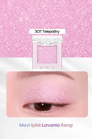 Kalıcı, Topaklanma Yapmayan, Simli Tekli Far Mıssha Modern Shadow Glitter 307 Telepathy