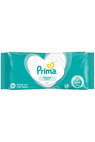 Prima Hassas Kokusuz Islak Bebek Havlusu 52'Li