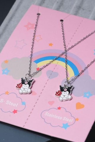 Kuromi Temalı Anime Kolye 1 Adet Gümüş