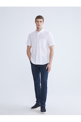 Lcwaıkıkı Classic Beyaz Regular Fit Kısa Kollu Erkek Gömlek