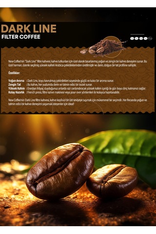 New Coffee Dark Line Öğütülmüş Filtre Kahve Filtre 500 G
