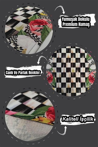 Lexroo 40x140cm Dokuma Leke Tutmaz Premium Tay Tüyü Kumaş Masa Örtüsü Kitchen Mutfak Runner Rnr435 Çok Renkli