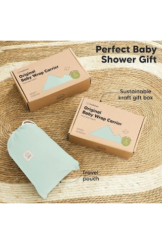 Keababies Bebek Taşıyıcısı, Nefes Alabilir, Ergonomik ve Eller Serbest Sarma Taşıyıcı Portbebe Açık Yeşil Tek Ebat