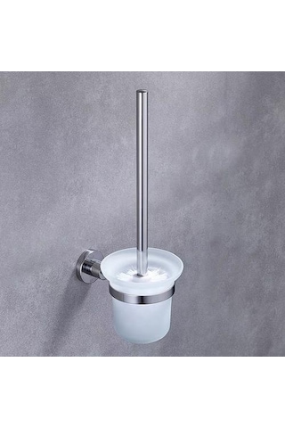 Krom Yuvarlak Duvara Monte Tuvalet Fırçası Ve Frostedtoilet Fırçası Tutucu Tuvalet Fırçası Tutucular Altın
