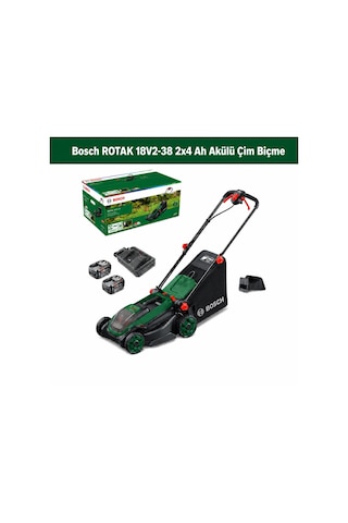 Bosch Rotak 18V2-38 2x4AH Akülü Çim Biçme Makinesi - 06008B9M00