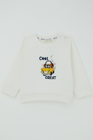 Breeze Erkek Bebek Eşofman Takımı Havalı Şehir Arabası Sırt Baskı Detaylı 6 Ay - 2 Yaş , Ekru
